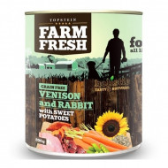 Farm Fresh konzerva Venison & Rabbit with Sweet Potatoes 400 g